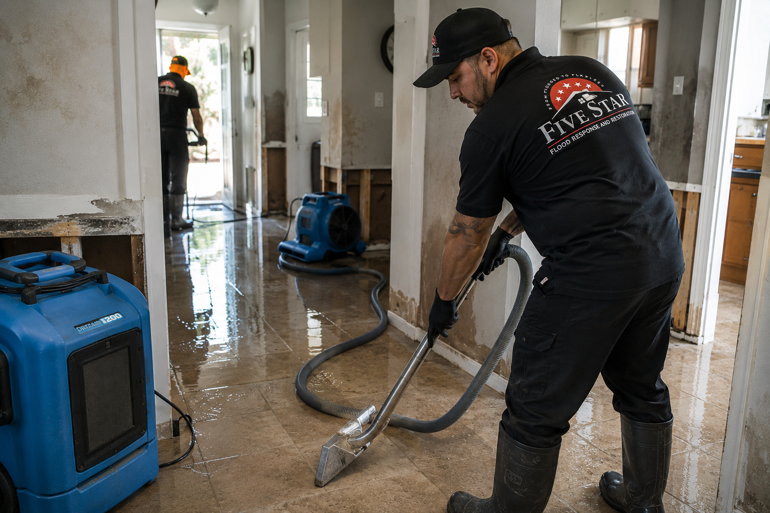 24/7 Emergency Flood Extraction & Water Damage Restoration